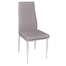 Καρέκλα Jetta ΕΜ966Χ,96 Cappuccino 40x50x95 cm Σετ 6τμχ Μέταλλο,PVC