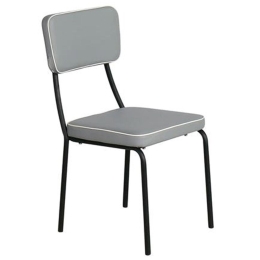 Καρέκλα Marley ΕΜ763,2 Grey 43x44x90 cm Σετ 4τμχ Μέταλλο,PVC