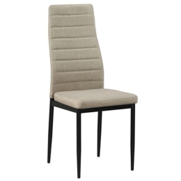 Καρέκλα Jetta ΕΜ966Β,136 Dark Beige 40x50x95 cm Σετ 6τμχ Μέταλλο,Ύφασμα