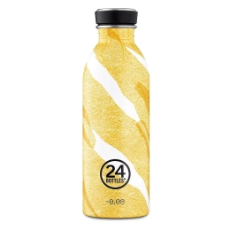 Μπουκάλι Urban 500 Amber Deco 8051513927287 500ml Yellow-White 24Bottles Ανοξείδωτο Ατσάλι