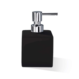 Δοχείο Κρεμοσάπουνου 8x8x14cm Black-Silver Decor Walther Πορσελάνη