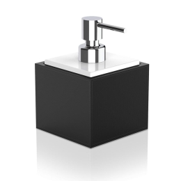 Δοχείο Κρεμοσάπουνου Brownie 0937160 9,9x9,9x14,7cm Black Decor Walther Τεχνόδερμα