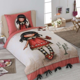Παιδικά Σεντόνια Σετ 3τμχ 5019 Gorjuss Santoro Gorjuss - Time To Fly Beige-Pink Das Home Μονό 170x260cm Χωρίς Λάστιχο 100% Βαμβάκι