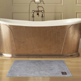 Ταπέτο Μπάνιου 2579 Grey Greenwich Polo Club 60Χ90 60x90cm 100% Βαμβάκι