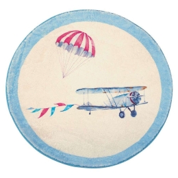 Χαλί Παιδικό 3009 Ciel-Ecru Greenwich Polo Club 120X120cm Round