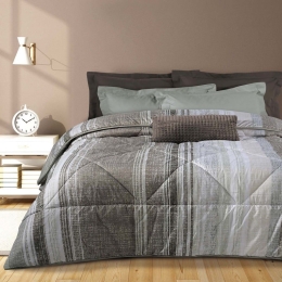 Πάπλωμα Happy 4786 Grey-White Das Home Μονό 160x240cm Microfiber