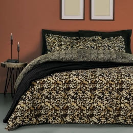 Πάπλωμα Happy 9528 Beige-Black Das Home Μονό 160x240cm 100% Βαμβάκι