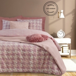 Σεντόνια Happy Flannel 9524 (Σετ 3τμχ) Nude Das Home Μονό 170x260cm 100% Βαμβακερή Φανέλα