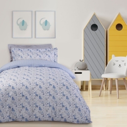 Σεντόνια Παιδικά 4810 (Σετ 3τμχ) Blue-Grey-White Das Home Μονό 170x240cm 100% Βαμβάκι