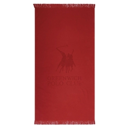 Πετσέτα Θαλάσσης 3637 Red Greenwich Polo Club Θαλάσσης 80x170cm 100% Βαμβάκι