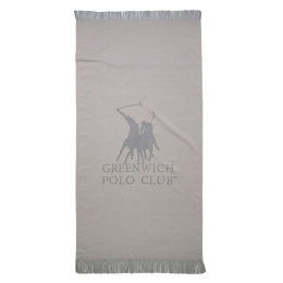 Πετσέτα Θαλάσσης 3778 Grey Greenwich Polo Club Θαλάσσης 80x170cm 100% Βαμβάκι