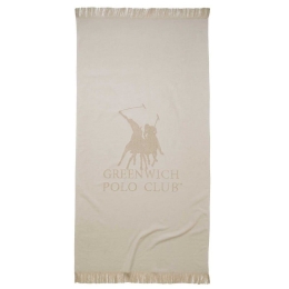 Πετσέτα Θαλάσσης 3780 Beige Greenwich Polo Club Θαλάσσης 80x170cm 100% Βαμβάκι