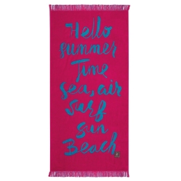 Πετσέτα Θαλάσσης 3643 Fuchsia-Blue Greenwich Polo Club Θαλάσσης 90x170cm 100% Βαμβάκι