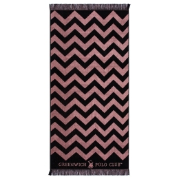 Πετσέτα Θαλάσσης 3649 Somon-Black Greenwich Polo Club Θαλάσσης 90x170cm 100% Βαμβάκι