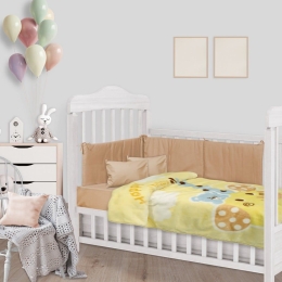 Κουβέρτα Βρεφική 6615 Velour Multi Das Baby Κούνιας 110x140cm 100% Βαμβάκι
