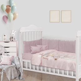Κουβέρτα Βρεφική 6616 Velour Pink Das Baby Κούνιας 110x140cm 100% Βαμβάκι