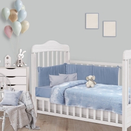 Κουβέρτα Βρεφική Velour 0483 Light Blue Das Baby Αγκαλιάς 80x110cm Πολυέστερ