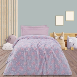 Κουβέρτα Παιδική 4833 Glowing Fleece Lila Das Kids Μονό 160x220cm Πολυέστερ