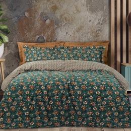 Σεντόνια Happy 9585 (Σετ 3τμχ) Pine Das Home Μονό 170x260cm 100% Βαμβάκι