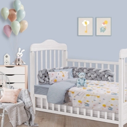 Σεντόνια Βρεφικά 4824 (Σετ 3τμχ) Multi Das Baby Κούνιας 130x170cm 100% Βαμβάκι
