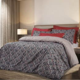 Σεντόνια 2133 (Σετ 3τμχ) Denim-Bordo Greenwich Polo Club Μονό 170x260cm 100% Βαμβάκι