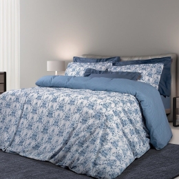 Σεντόνια 2134 (Σετ 4τμχ) White-Blue Greenwich Polo Club Υπέρδιπλο 240x260cm 100% Βαμβάκι