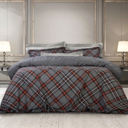 Σεντόνια 2136 (Σετ 4τμχ) Grey Greenwich Polo Club Υπέρδιπλο 240x260cm 100% Βαμβάκι