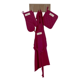 Σετ Κουζίνας 2641 (3 τμχ) Bordo Greenwich Polo Club 100% Βαμβάκι