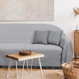 Ριχτάρι 0239 Grey Das Home Τριθέσιο 180x300cm Βαμβάκι-Πολυέστερ