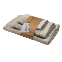 Πετσέτες Best 0656 (Σετ 3τμχ) Beige Das Home Σετ Πετσέτες 70x140cm 100% Βαμβάκι