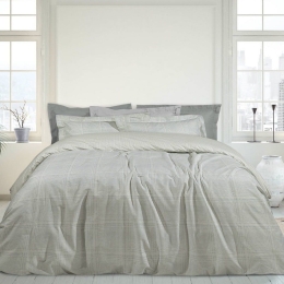 Σεντόνια Best 4843 (Σετ 4τμχ) Grey-Ecru Das Home Υπέρδιπλο 230x260cm 100% Βαμβάκι