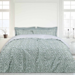 Σεντόνια Best 4845 (Σετ 3τμχ) Green-Grey Das Home Μονό 170x260cm 100% Βαμβάκι