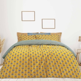 Κουβερλί Casual 5402 Ocher-Light Blue Das Home Μονό 160x240cm Βαμβάκι-Πολυέστερ