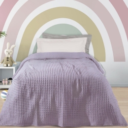 Κουβέρτα Παιδική Πικέ 1203 Lila Das Home Μονό 160x220cm 100% Βαμβάκι