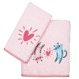 Πετσέτες Βρεφικές 4854 Baby Smile (Σετ 2τμχ) Pink-Ciel Das Home Σετ Πετσέτες 70x140cm 100% Βαμβάκι