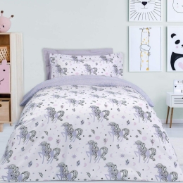 Σεντόνια Παιδικά 4838 (Σετ 3τμχ) Lila-White Das Home Μονό 170x240cm Βαμβάκι-Πολυέστερ