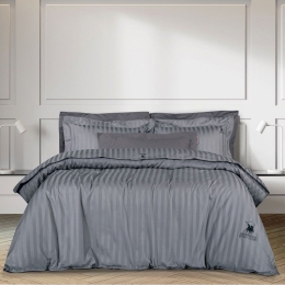Παπλωματοθήκη 2152 (Σετ 3τμχ) Anthracite Greenwich Polo Club Υπέρδιπλo 220x240cm 100% Βαμβακοσατέν