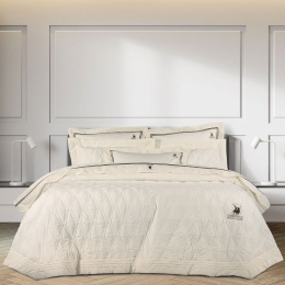Κουβερλί 2159 (Σετ 3τμχ) Cream Greenwich Polo Club Υπέρδιπλo 220x240cm 100% Nanofiber