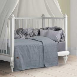 Κουβέρτα Βρεφική Πικέ 3403 Grey Greenwich Polo Club Αγκαλιάς 80x110cm Βαμβάκι-Πολυέστερ