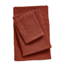 Πετσέτες Best 0685 (Σετ 3τμχ) Terracota Das Home Σετ Πετσέτες 100% Βαμβάκι