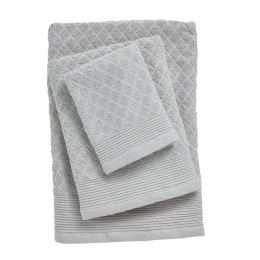 Πετσέτες Best 0687 (Σετ 3τμχ) Grey Das Home Σετ Πετσέτες 100% Βαμβάκι