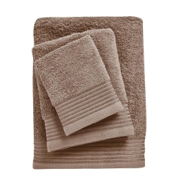 Πετσέτες Best 0694 (Σετ 3τμχ) Dark Beige Das Home Σετ Πετσέτες 100% Βαμβάκι