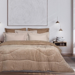 Κουβερτοπάπλωμα 1165 Sherpa Beige Das Home Υπέρδιπλο 220x240cm Πολυέστερ
