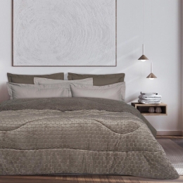 Κουβερτοπάπλωμα 1170 Sherpa Light Brown Das Home Υπέρδιπλο 220x240cm Πολυέστερ