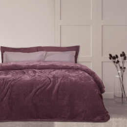 Κουβέρτα 1347 Velour Pomegranate Das Home Μονό 160x220cm Polyester