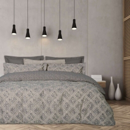 Παπλωματοθήκη 5413 Casual (Σετ 2τμχ) Grey Das Home Μονό 160x240cm Βαμβάκι-Πολυέστερ