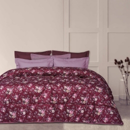 Πάπλωμα 9604 Happy Bordo-Ecru-Pink Das Home Υπέρδιπλο 220x240cm Microfiber