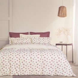 Σεντόνια 9614 Happy (Σετ 4τμχ) Pink-Creame-Green Das Home King Size 260x280cm 100% Βαμβάκι