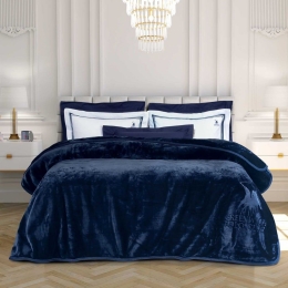 Κουβέρτα 3439 Velour Blue Greenwich Polo Club Μονό 160x240cm Acrylic