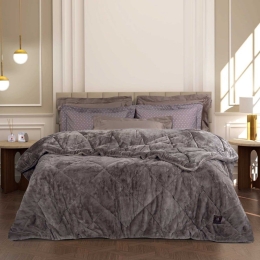 Κουβερτοπάπλωμα 3443 Faux Fur-Sherpa Beige Greenwich Polo Club Υπέρδιπλo 220x240cm 100% Hollowfiber